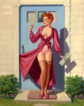 Pin up Painting - pin up girl nude 035